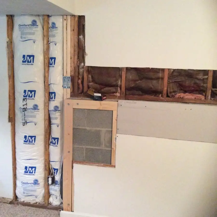 Wall insulation replacement during Contents Cleaning & Restoration in Glencoe